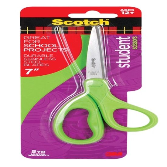 3M 스카치 학생용 가위 7(퍼플/그린/블루-랜덤배송)
