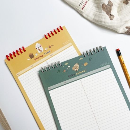 [볼터치들] 하프라인 양면 줄 노트패드 제본버전