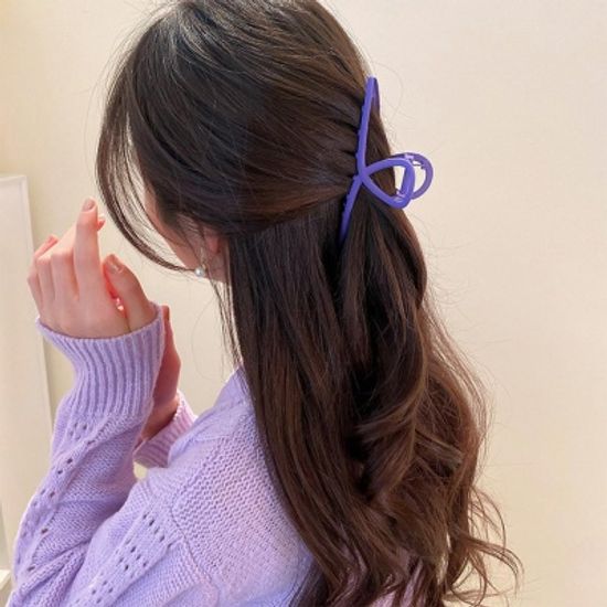 퍼플 보라 머리핀 집게핀 헤어 고정핀 가벼운 헤어핀