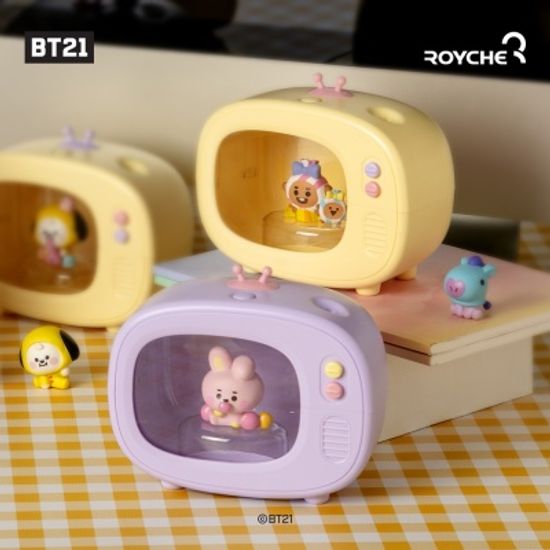 BT21 TV모형 피규어 충전식 무선 무드등 가습기