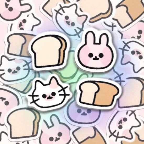 한토끼 조각스티커 세트 (4종/세트)