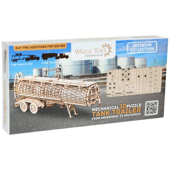 3D나무퍼즐 탱크 트레일러 모형 만들기 미니어처 취미