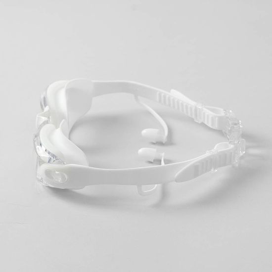 3중코팅 귀마개일체 물안경 바다 수영장 수경 화이트