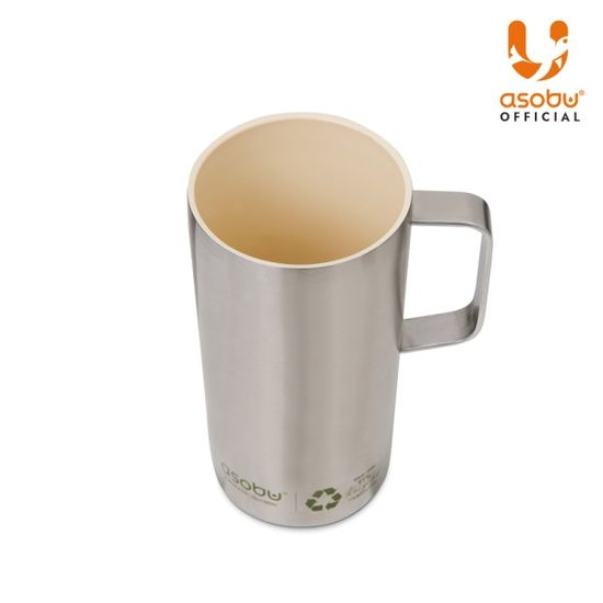 아소부 세라믹 스텐 진공 타워머그 600ML 리사이클