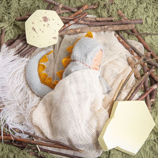 아기 공룡옷 (블루/신생아용)