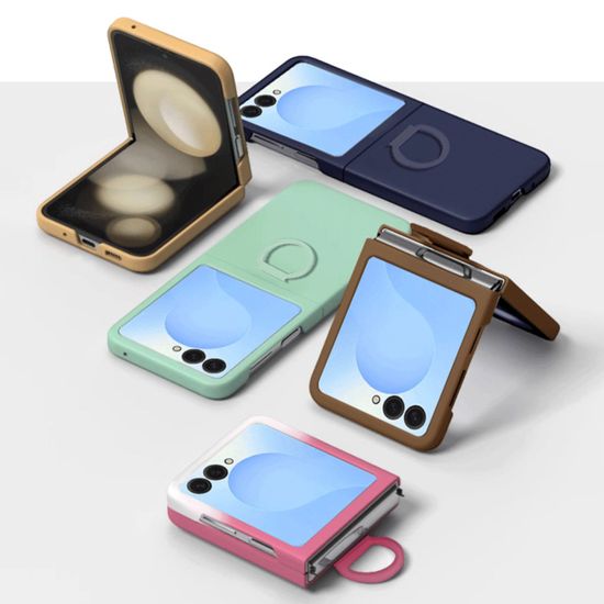 갤럭시z플립 7 FE 6 5 파스텔 링 고리 슬림 PC 케이스
