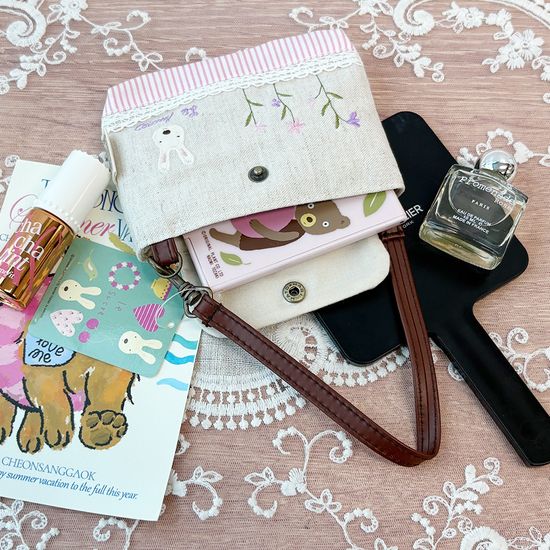 르 슈크레 아플리케 멀티 파우치