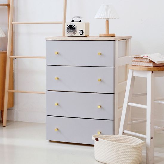 데이지 우드상판 서랍장 3단 4단 5단 6단 골드핸들