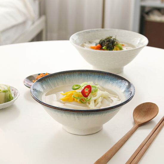 일본 도자기면기 떡국그릇 우동면기 국수 소면기