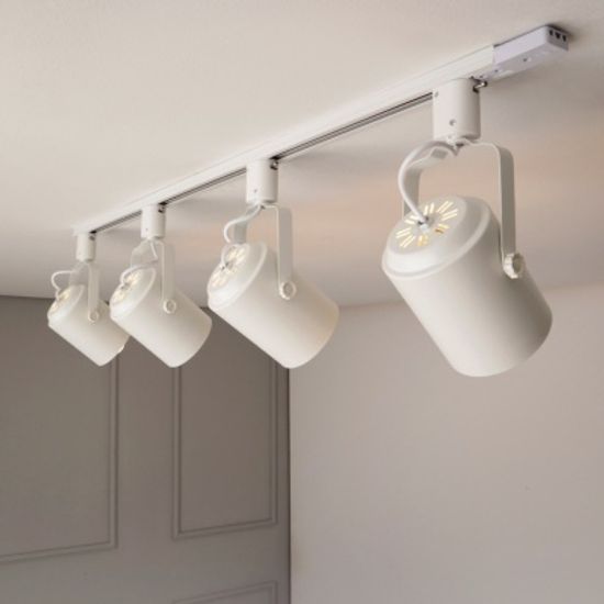 허드 원통 레일 조명 4등 세트