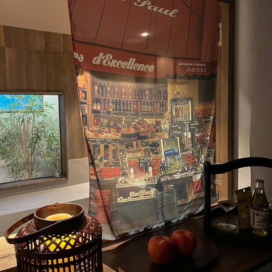 식료품 가게 65x90 쉬폰 패브릭포스터