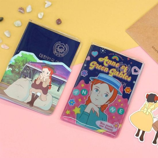 빨강머리앤 투명 여권 케이스 3P 여행 휴대용 지갑[WD