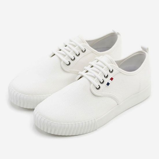 스니커즈 학생 신발 흰색 패브릭 데일리 청바지코디[W