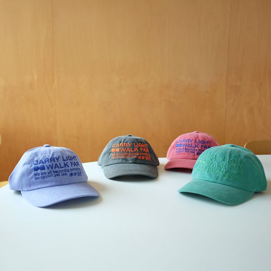 Carry Light Walk Far 피그먼트 볼캡 4color