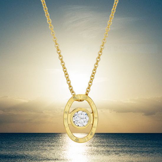 모이사나이트목걸이 다이야1캐럿 925 DS2502(타원형)