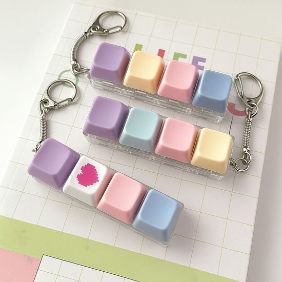 키보드키링 키캡키링 기계식 청축 딸깍이 열쇠고리 