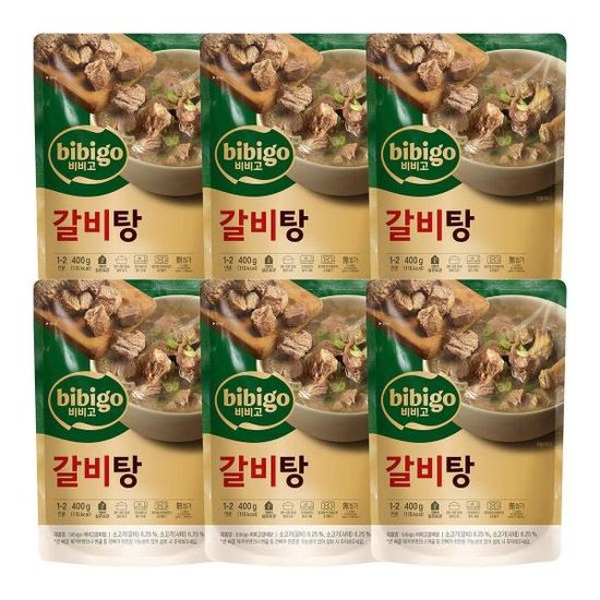 든든한 CJ 비비고 갈비탕 400g x 6입 가정용 간편식 즉석국물요리