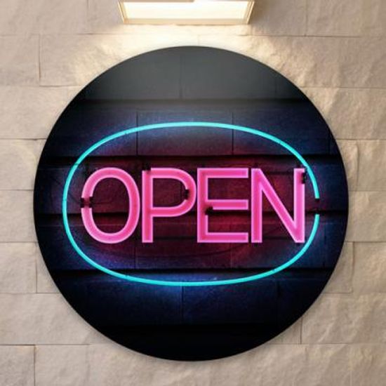 ii406-원형아크릴액자_오픈네온사인