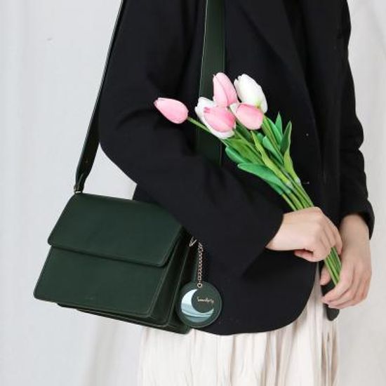 (달거울 증정/탄생석) Two way Bag (M) - Green