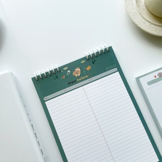 [볼터치들] 하프라인 양면 줄 노트패드 제본버전