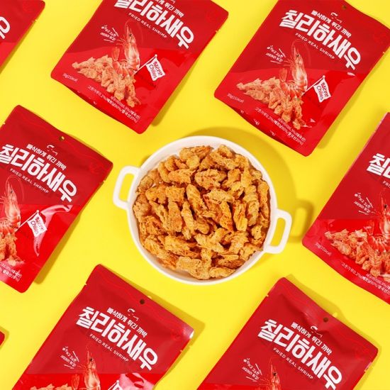 까박 새우머리 튀김 과자 2종 고소한맛 칠리맛 3봉