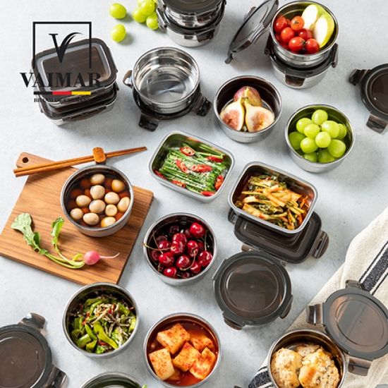 바이마르 스텐레스 밀폐용기 혼합 19종세트