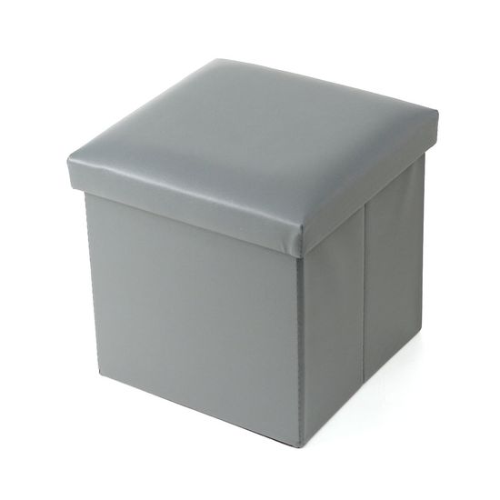스툴스 인조가죽 수납의자(30cm) (그레이)낮은 풋스툴