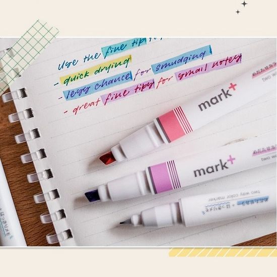 고쿠요 마크타스 양면닙 트윈 파스텔 형광펜 5색세트