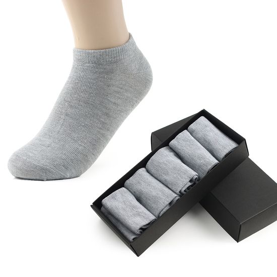 [아일렌] 스탠다드 남성 발목 양말 5켤레(그레이)