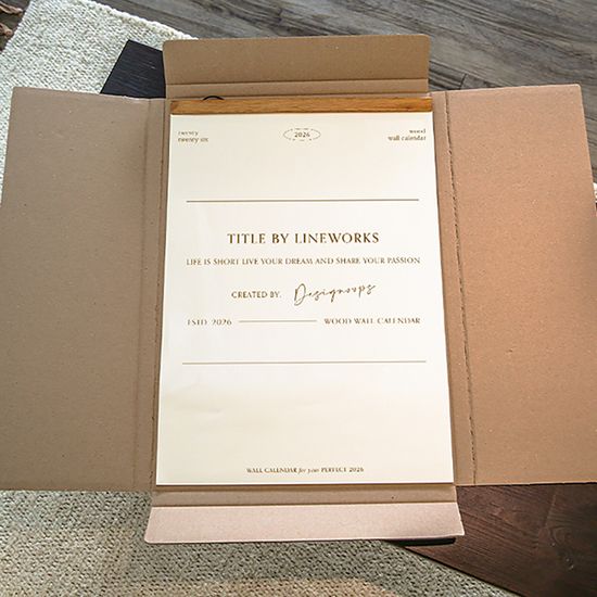 2026년 라인웍스 우드 벽걸이달력 XL 큰 대형 달력