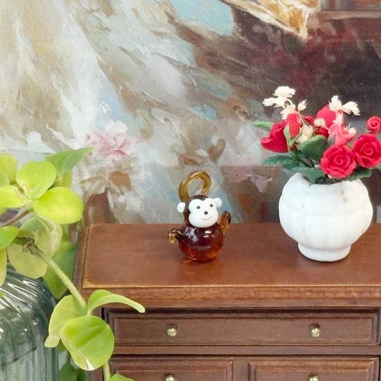 유리 미니어쳐 십이지 띠 동물 원숭이