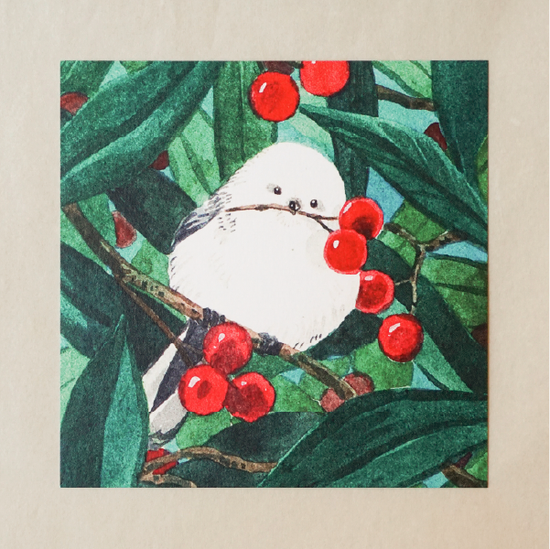 [수채 동물 카드] 오목눈이 ‘너를 위한 선물’