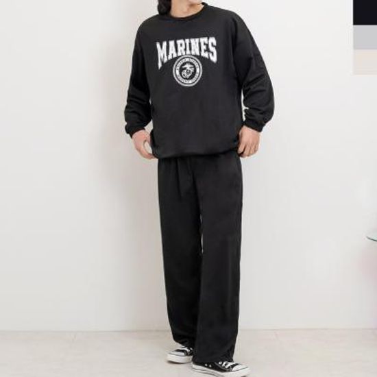 GQQ M782_M280 남자마린맨투맨와이드바지세트
