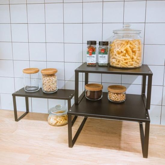 탄소강 연결식 씽크인 주방선반 그릇 수납 정리