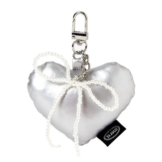 아트박스 하트유광 패딩 미니키링 실버