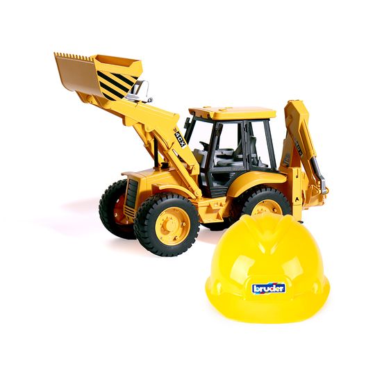 JCB 4CX 백호우 로더와 헬멧 세트