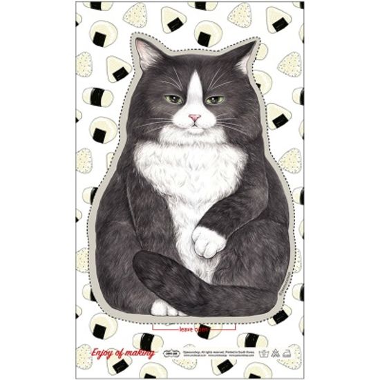 패브릭 - 흰소라 고양이 (점보사이즈 )
