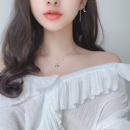 (기쁨의 발견) 행운담은 고래꼬리 탄생석 목걸이