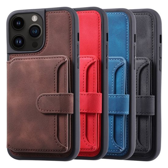 아이폰 14 13 12 11 심플 레더 카드 지갑 가죽 케이스