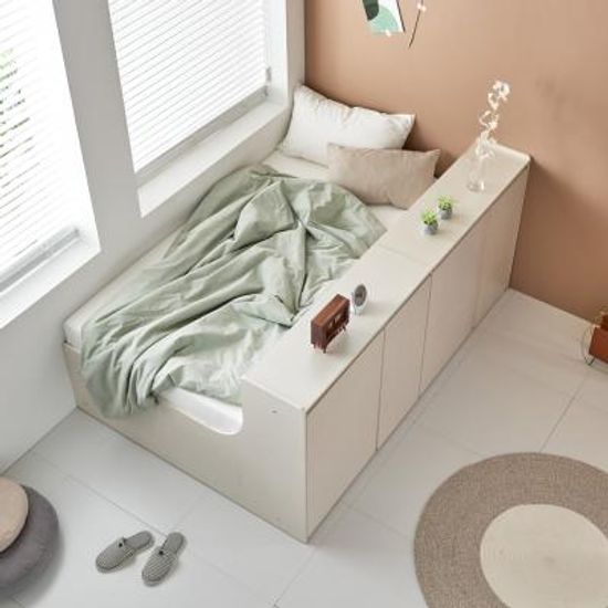 트와이스 수납침대 슈퍼싱글 파티션 옷장 수납장