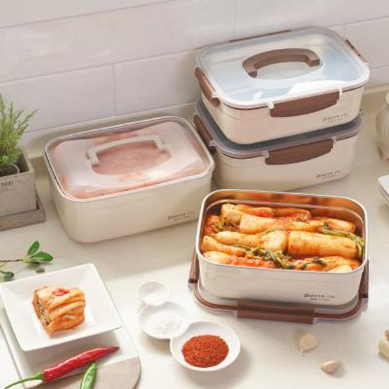 비오스코 세라믹 스테인레스 김치통 2.8L