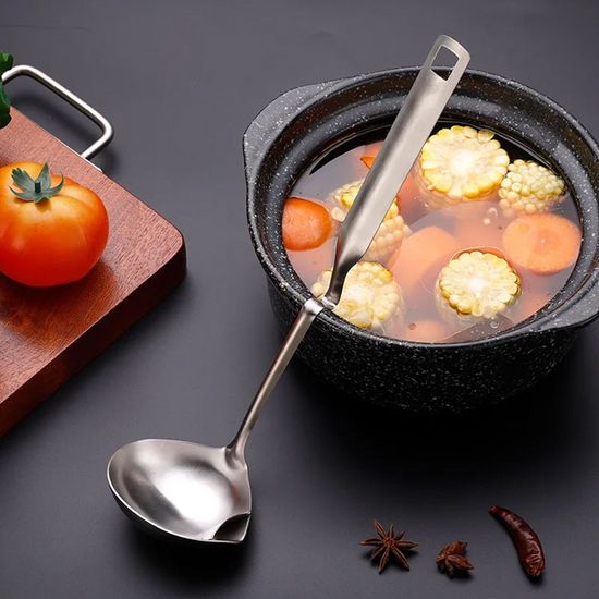 걸이국자 소스 기름국자 주방 요리 꺽인국자 R175-O