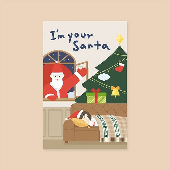 크리스마스카드 XJW2304 - I'M YOUR SANTA 성탄절