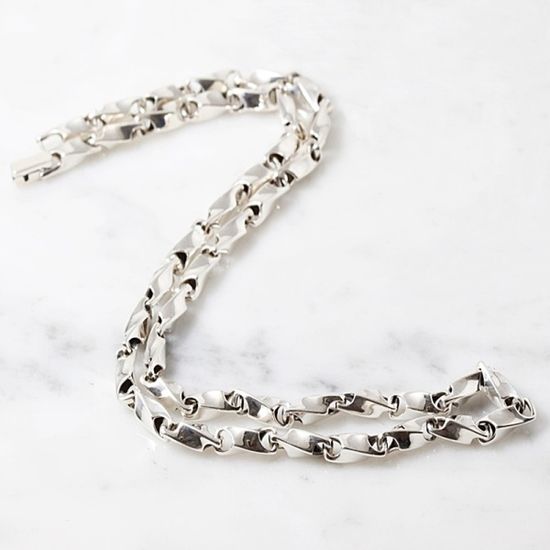 웨이브 4mm 은목걸이 실버 체인 순은 925실버
