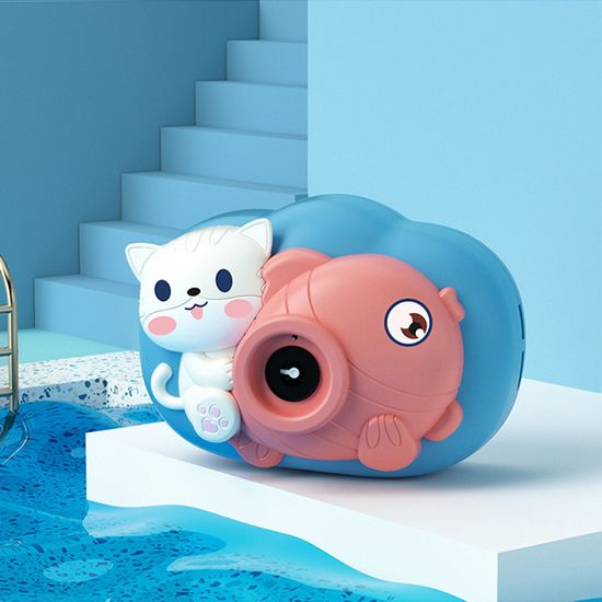 캐릭터 카메라 모양 비눗방울 뮤직 불빛 버블 머신