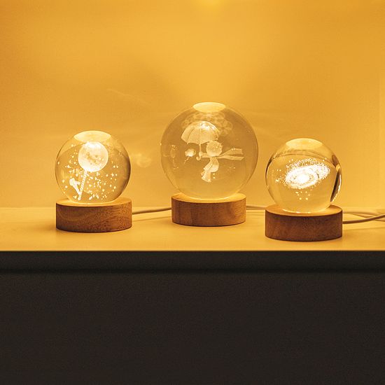 노바리빙 크리스탈 유리구슬 무드등 3D