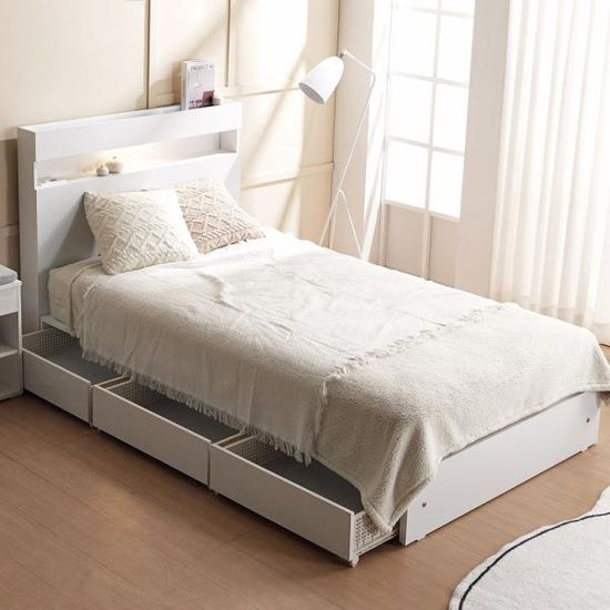 루덴 슈퍼싱글 LED 서랍형 수납 침대 프레임