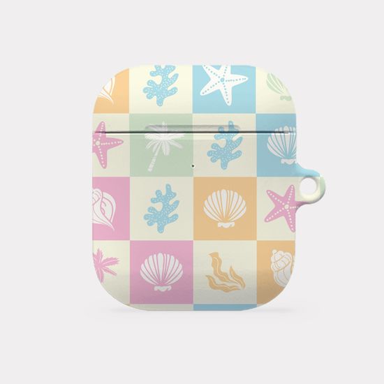 sea checkerboard 디자인 [hard 에어팟케이스 시리즈]