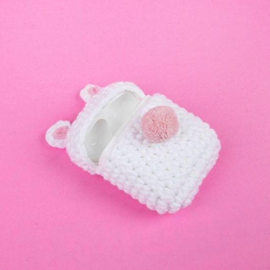 토끼 궁뎅이 뜨개 에어팟 케이스