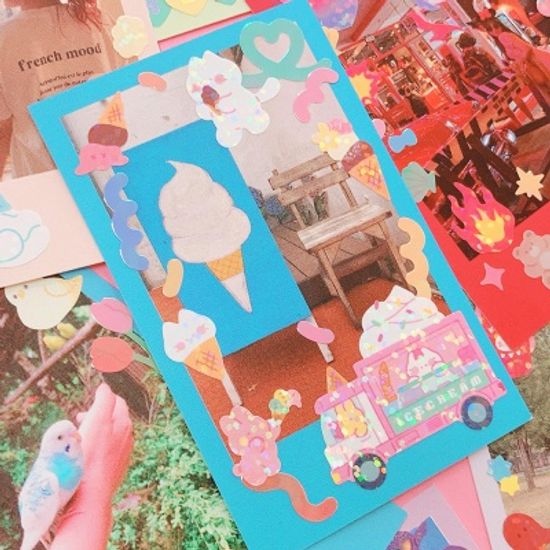 트윙클 Ice cream Truck 칼선 스티커